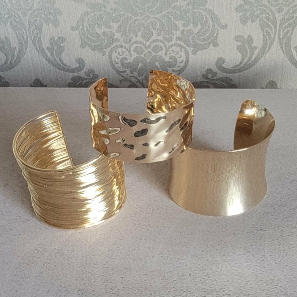 Gold Tone Cuff Bracelets